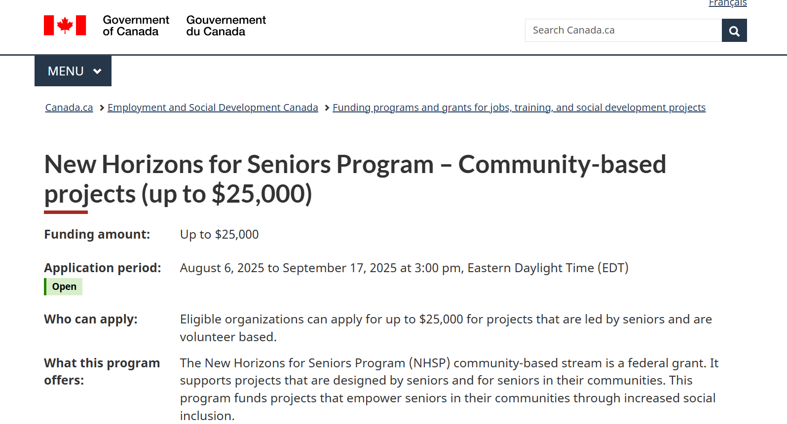 funding opportunity image